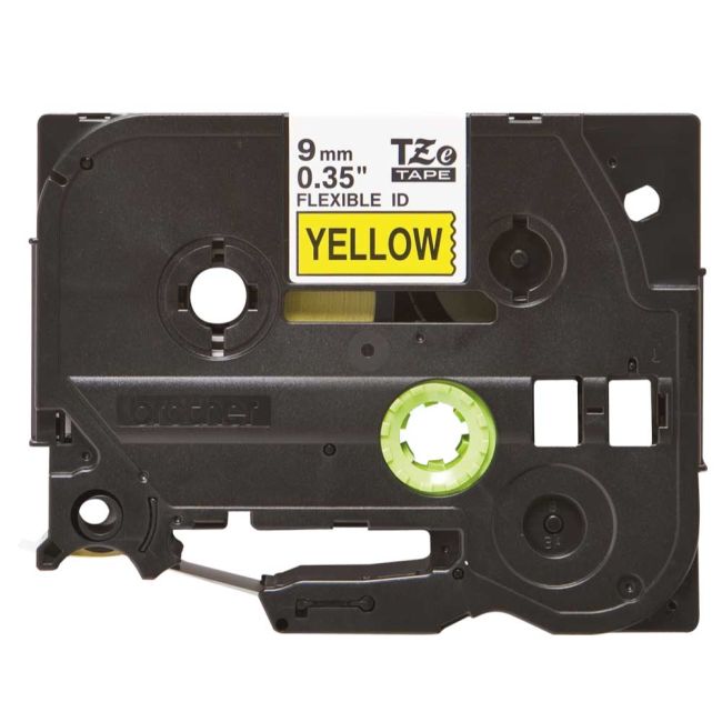 Brother TZeFX621 9mm Flexi Tape Black On Yellow TZFX621