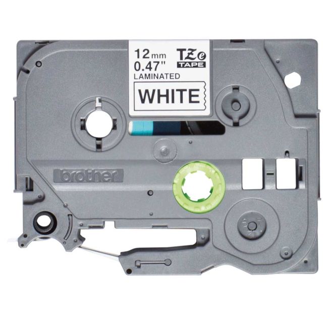 Brother TZe231S 12mm x 4m Gloss Black On White Tape TZ231S