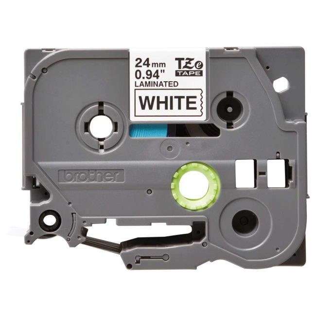 Brother TZe251 24mm x 8m Gloss Black On White Tape Cassette TZ251