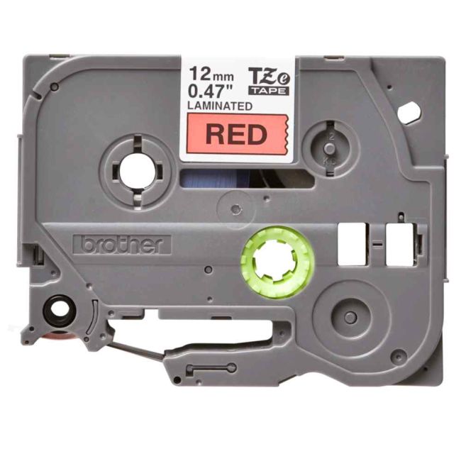 Brother TZe431 12mm x 8m Gloss Black On Red Tape Cassette TZ431