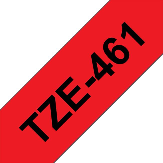 Brother TZe461 36mm x 8m Black On Red Tape Cassette TZ461