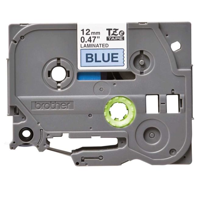 Brother TZe531 12mm x 8m Gloss Black On Blue Tape Cassette TZ531