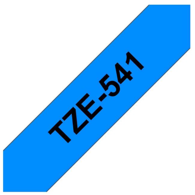 Brother TZe541 18mm x 8m Gloss Black On Blue Tape Cassette TZ541