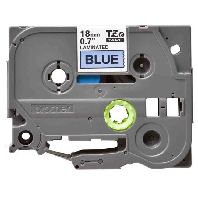 Brother TZe541 18mm x 8m Gloss Black On Blue Tape Cassette TZ541