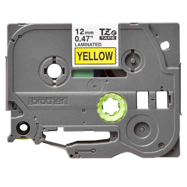 Brother TZe631 12mm x 8m Gloss Black On Yellow Tape Cassette TZ631