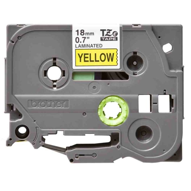 Brother TZe641 18mm x 8m Gloss Black On Yellow Tape Cassette