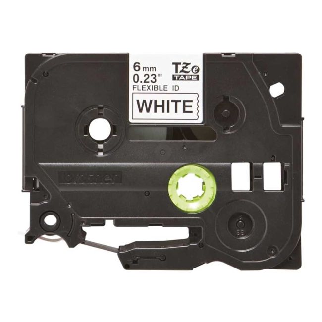 Brother TZeFX211 TZFX211 6mm Flexi Tape Black on White TZFX211
