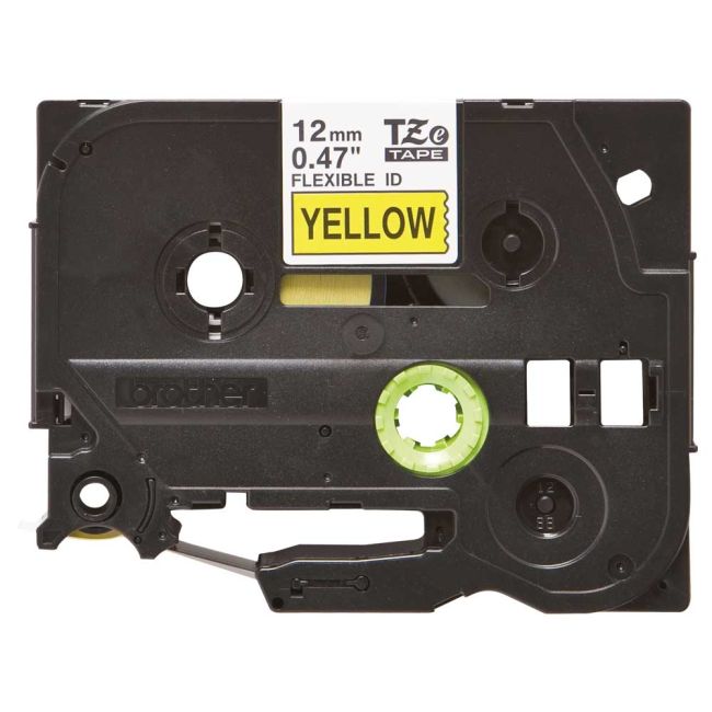 Brother TZeFX631 12mm Flexi Tape Black On Yellow TZFX631