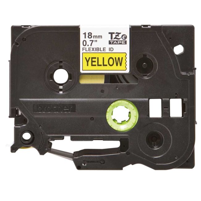 Brother TZeFX641 18mm Flexi Tape Black On Yellow TZFX641