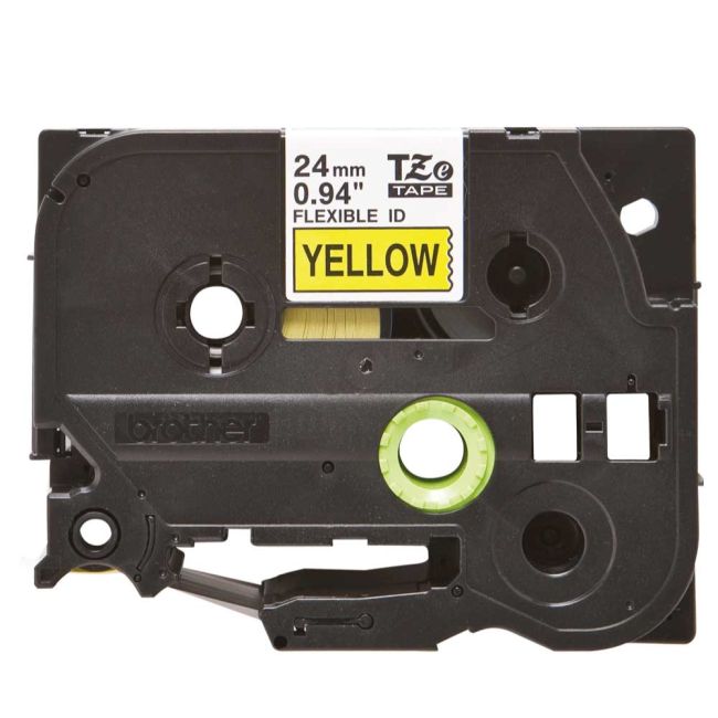 Brother TZeFX651 24mm Flexi Tape Black On Yellow TZFX651