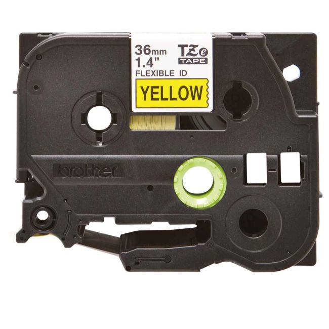 Brother TZeFX661 36mm Black On Yellow Flexible ID TZFX661