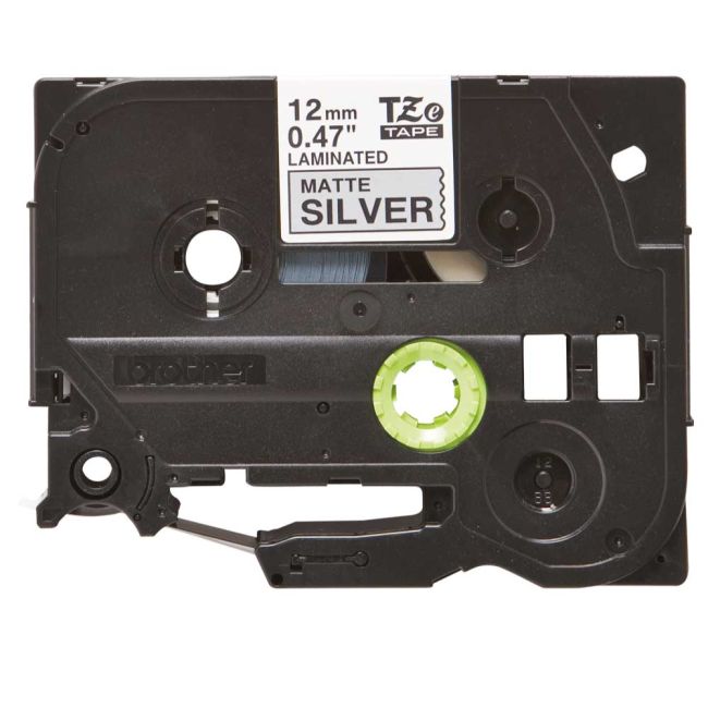 Brother TZeM931 12mm Black on Matt Silver Tape TZM931