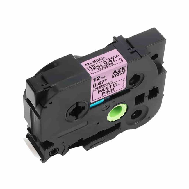 Compatible Brother TZeMQE31 12mm Black On Pastel Pink (4m) CP-TZeMQE31
