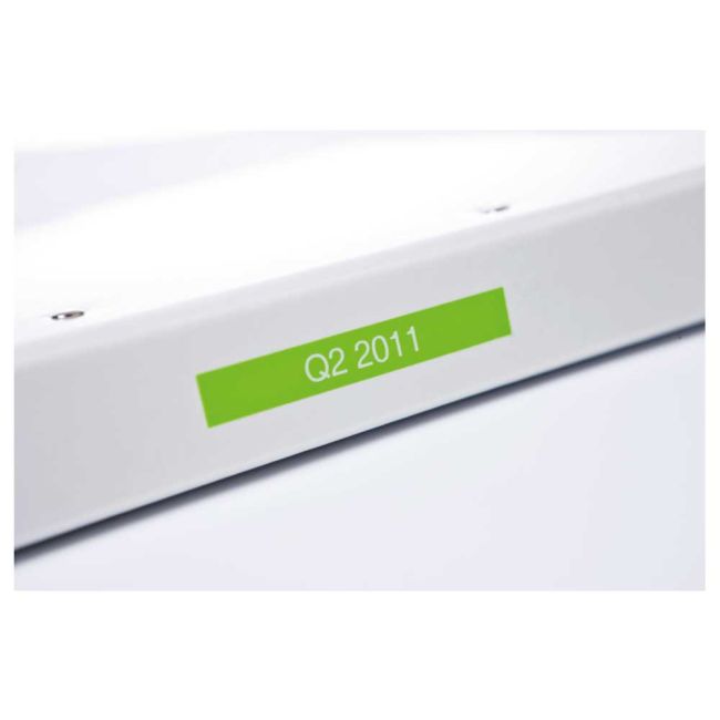 Brother TZeMQG35 12mm Matt White on Lime Green Tape TZMQG35