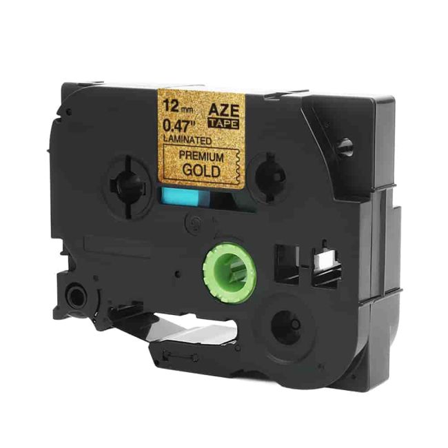 Compatible Brother TZePR831 12mm Black on Premium Gold (8m) CP-TZePR831