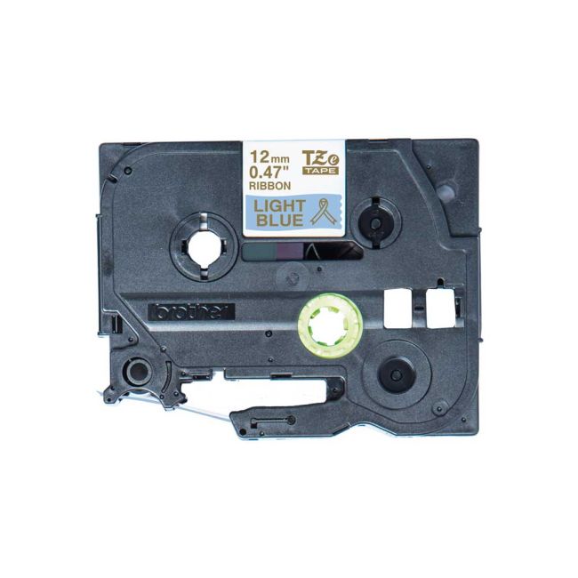 Brother TZeRL34 12mm x 4m Gold on Light Blue Non-Adhesive Ribbon Tape TZeRL34