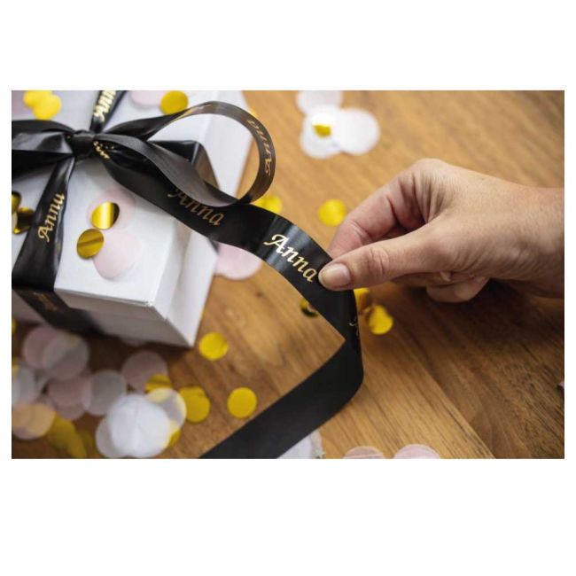 Brother TZeR354 24mm x 4m Gold on Black Non-Adhesive Ribbon Tape TZeR354