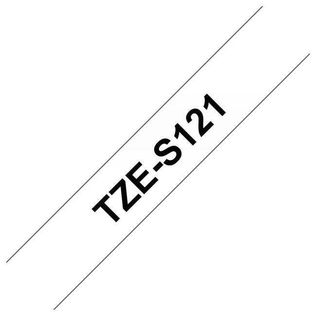 Compatible Brother 9mm Black On Clear STRONG Adhesive Tape CP-TZeS121