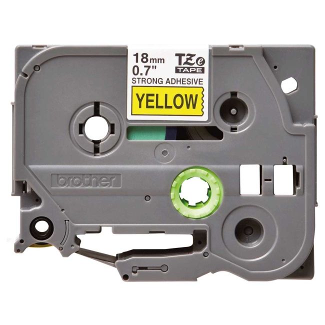 Brother TZeS641 18mm Black On Yellow Strong Adhesive Tape TZS641