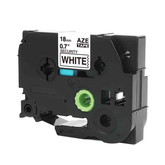 Compatible Brother TZeSE4 18mm Black On White Security Tape (4m) CP-TZeSE4