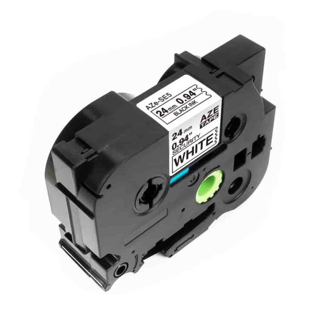 Compatible Brother TZeSE5 24mm Black on White Security Tape (4m) CP-TZeSE5