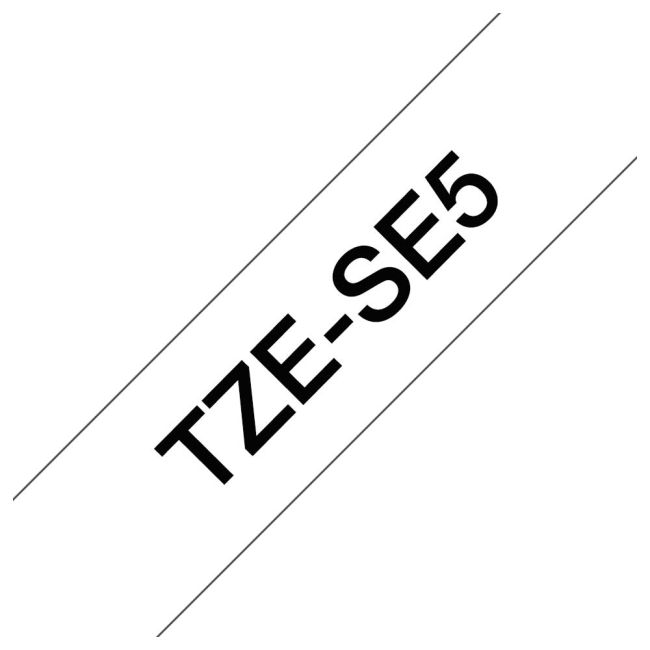 Brother 24mm TZeSE5 Black on White Security Tape (8m)