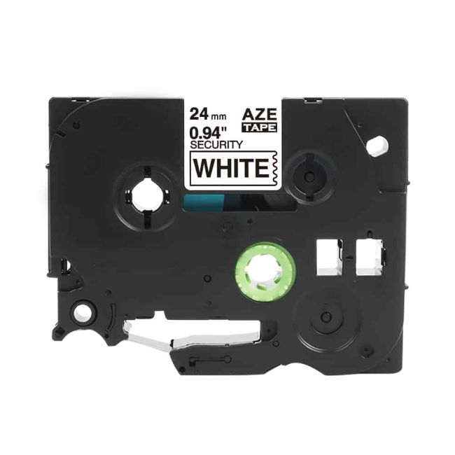 Compatible Brother TZeSE5 24mm Black on White Security Tape (4m) CP-TZeSE5