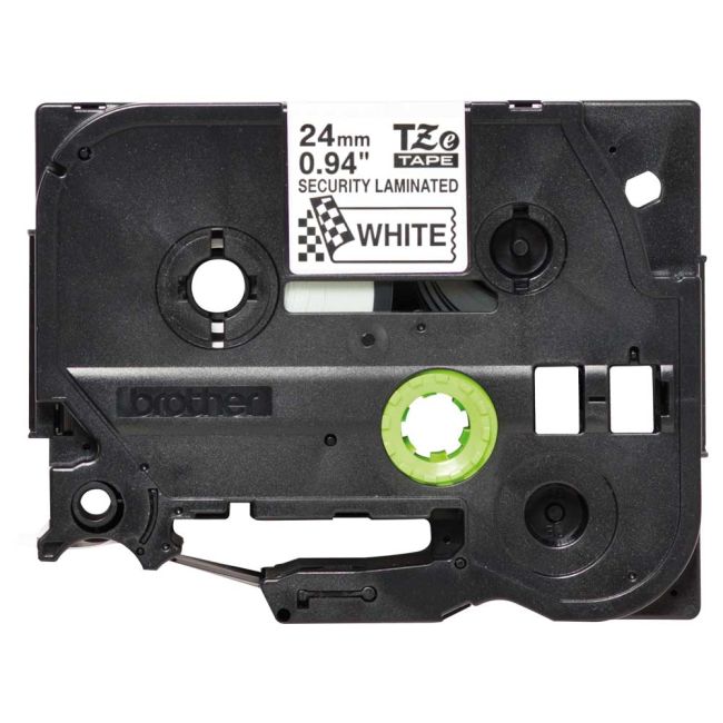 Brother 24mm TZeSE5 Black on White Security Tape (8m)