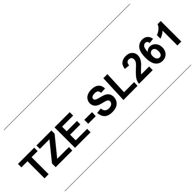 Brother TZeSL261 36mm x 8m Black on White Self Laminating Tape TZeSL261