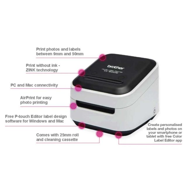 Brother VC-500WCR Design ‘n’ Craft Full Colour Label Printer ** Clearance ** 