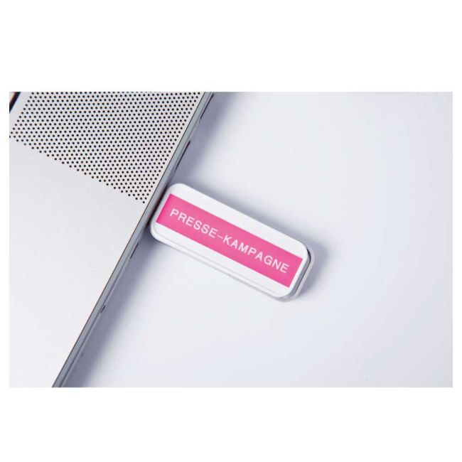 Brother TZeMQP35 12mm Matt White on Berry Pink Tape TZMQP35