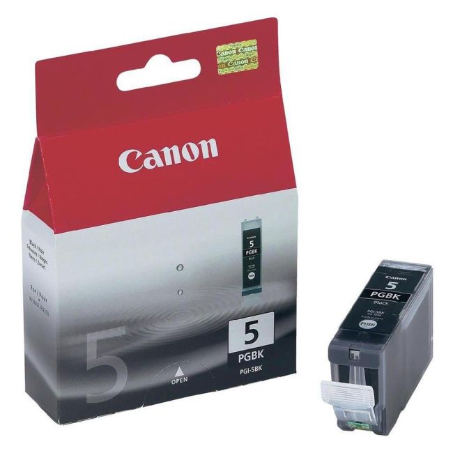 Canon PGI-5BK Black Ink Cartridge (26ml - 600 pages*) 0628B001