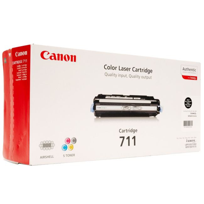 Canon 1660B002AA 711 Black Toner Cartridge (6,000 pages*)