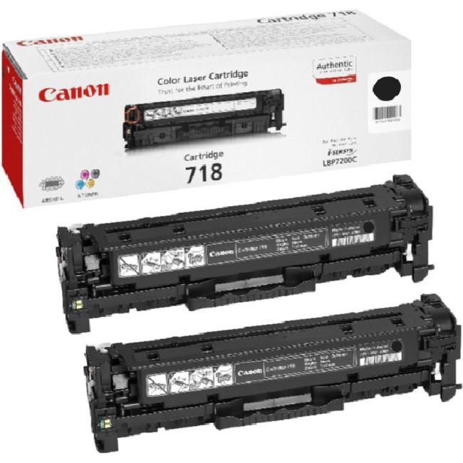 Canon 2662B005AA 718 Black Toner Twin Pack (2x 3,400 pages*)