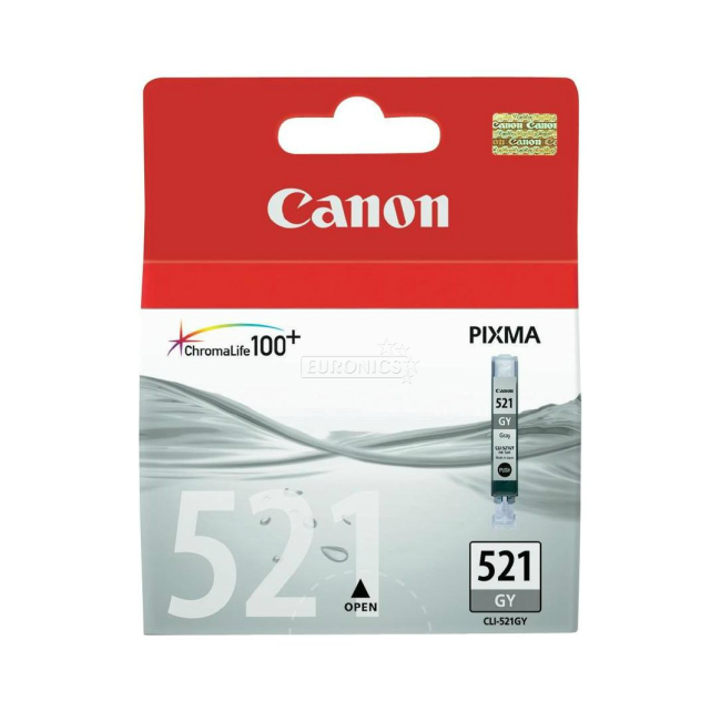 Canon CLI-521GY Grey Ink Cartridge (1395 pages*) 2937B001