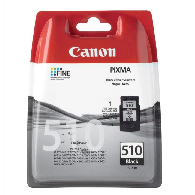 Canon 2970B001 PG-510 Black Ink Cartridge (220 pages*)