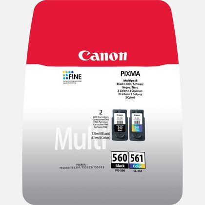 Canon PG-560 Black & CL-561 Colour Ink Cartridge Multi Pack 