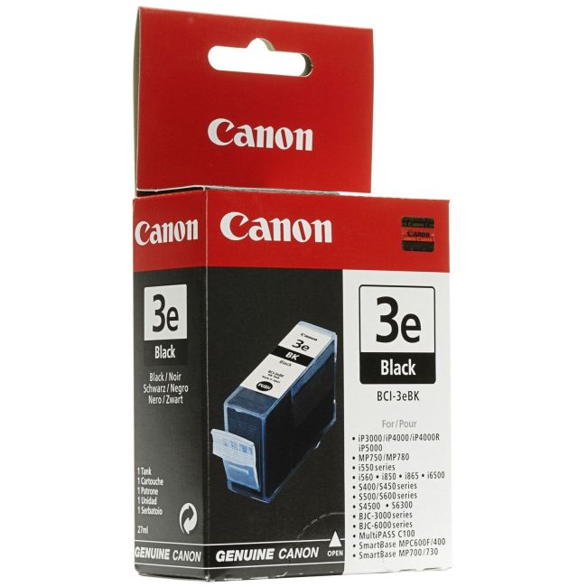 Canon BCI 3eBK Black Ink Cartridge 420 pages 4479A002