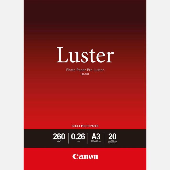Canon A3 Pro Luster Photo Paper (20 Pack) 6211B007