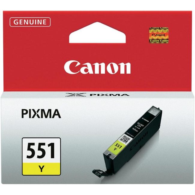 Canon CLI-551Y Yellow Ink Cartridge (344 pages*) 6511B001