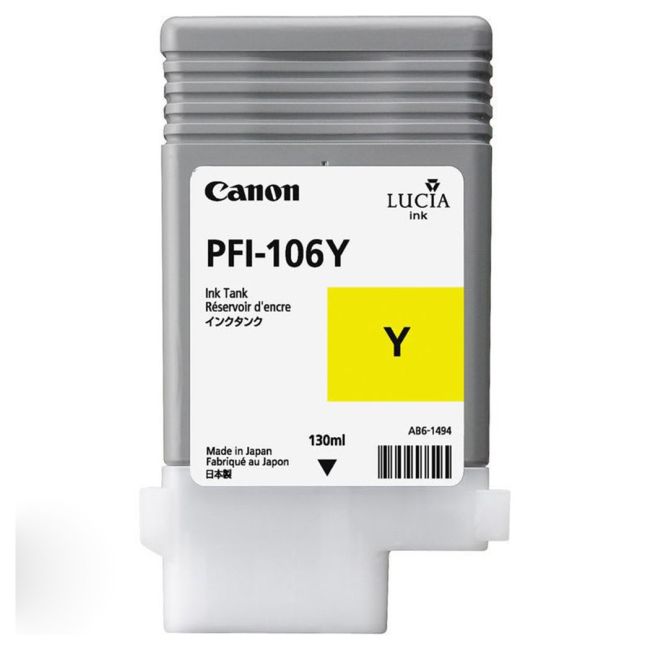 Canon 6624B001 PFI-106Y Yellow Ink Tank (130ml) 6624B001AA