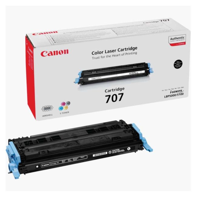 Canon 707 Black Toner Cartridge (2,500 Pages*) 9424A004