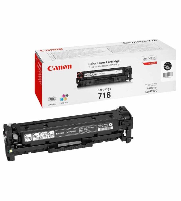 Canon 2662B002AA 718 Black Toner Cartridge (3,400 pages*)