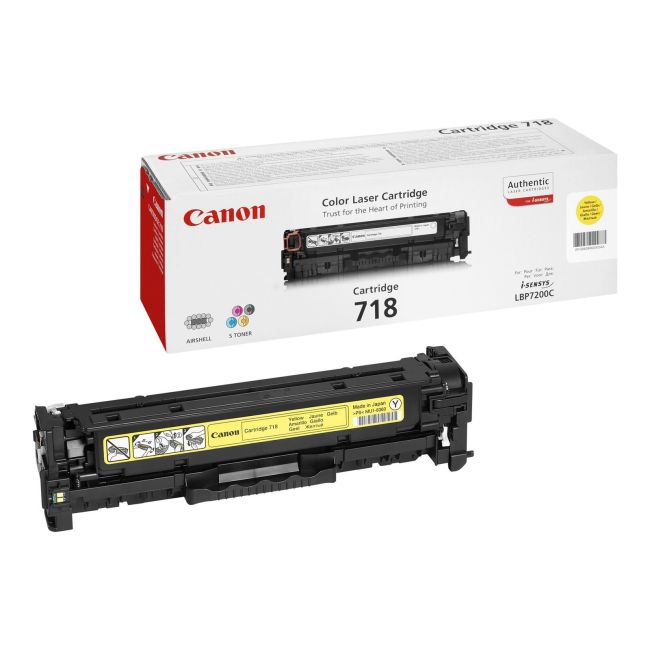 Canon 2659B002AA 718 Yellow Toner Cartridge (2,900 pages*)
