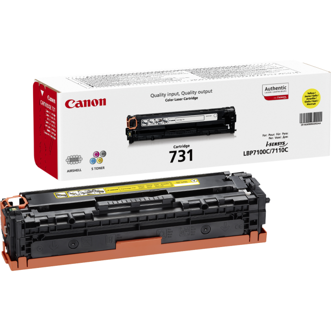 Canon 6269B002AA 731Y Yellow Standard Yield Toner Cartridge (1,500 pages*) 6269B002
