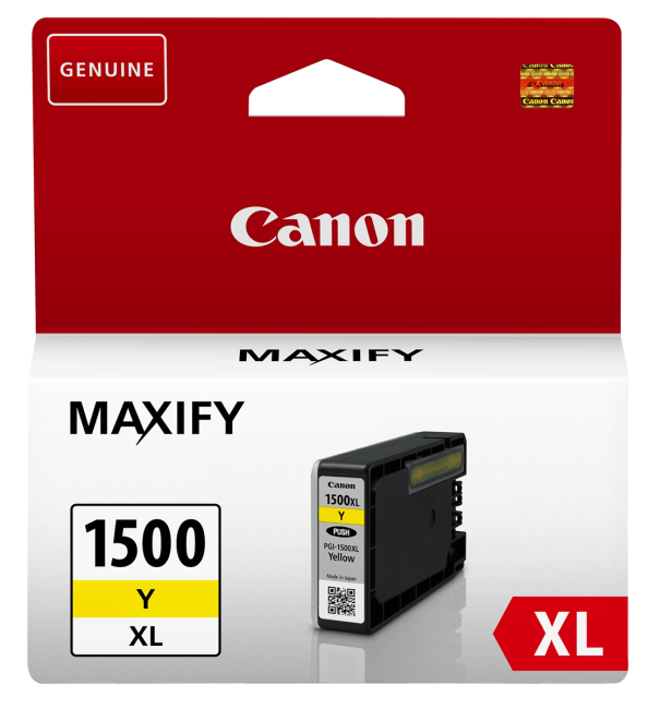 Canon 9195B001AA PGI-1500XL Yellow Ink Cartridge (935 pages*) 9195B001