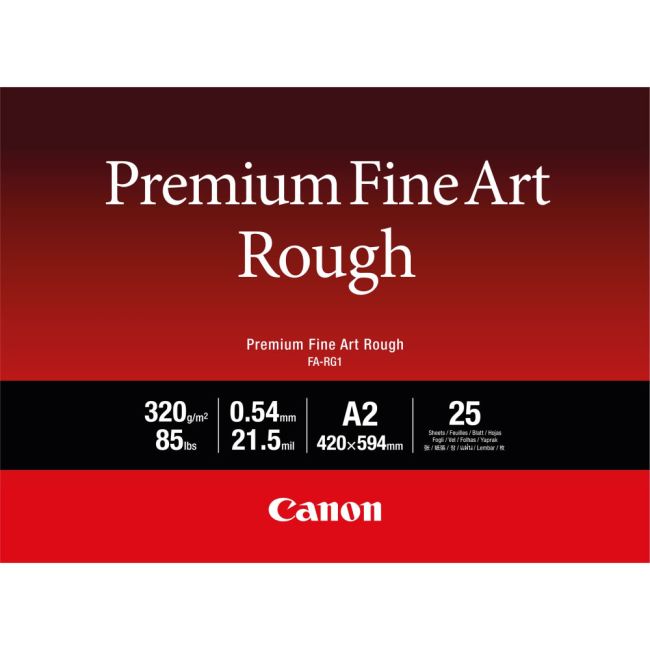 Canon FA-RG1 A2 Premium Fine Art Rough 320gsm Paper (25 Sheets) 4562C005