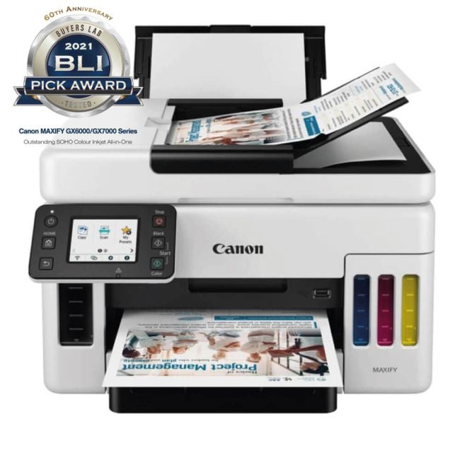 Canon MAXIFY GX6050 A4 Colour Multifunctional Inkjet Printer Award