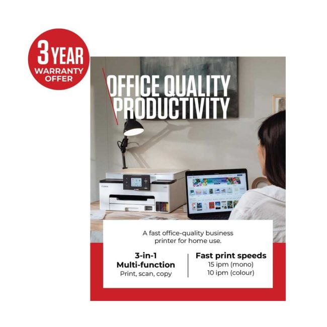 Canon MAXIFY GX1050 A4 Colour Multifunction Inkjet Printer