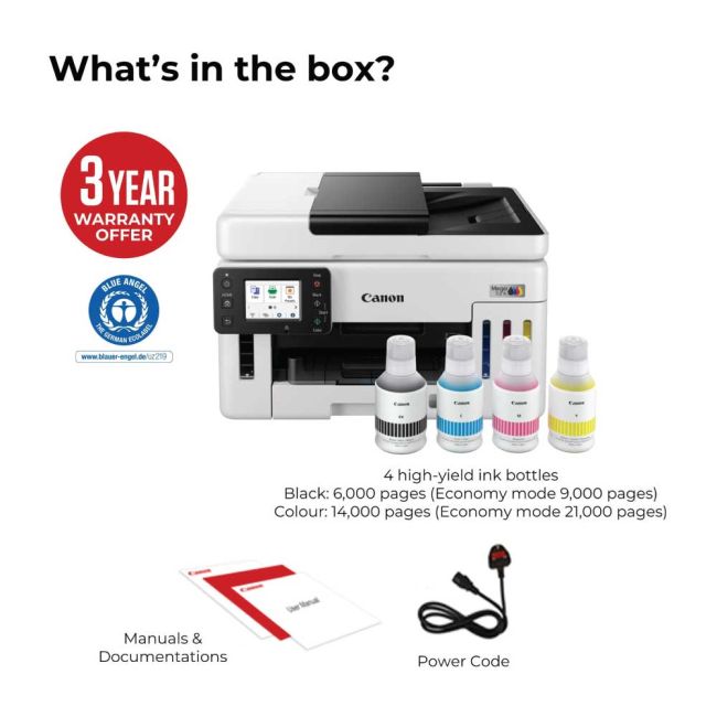 Canon MAXIFY GX6150 A4 Colour Multifunction Inkjet Printer
